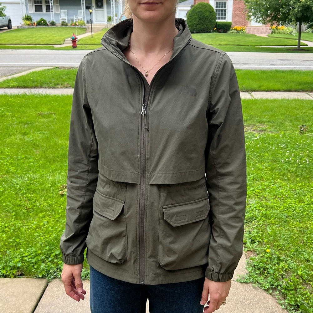 The North Face windbreaker in green